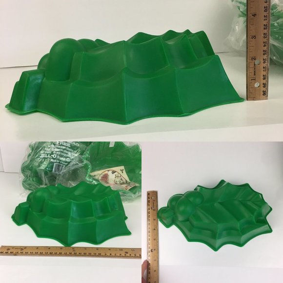 3 Vtg 1987 Jello Holiday Mold Holly Christmas Winter Plastic 2 Sealed 1 Opened - Picture 3 of 11